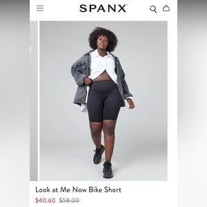BNWT SPANX Look at Me Now Bike Shorts